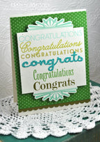 Papertrey Ink - Wonderful Words: Congrats Die