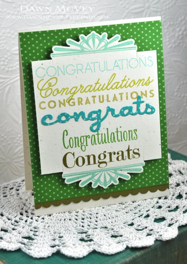 Papertrey Ink - Wonderful Words: Congrats Die