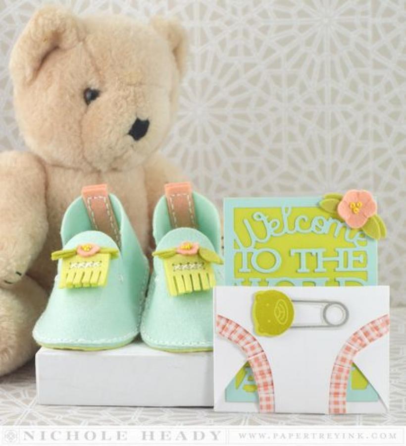 Papertrey Ink - Baby Bootie: Details Die Collection (set of 4)