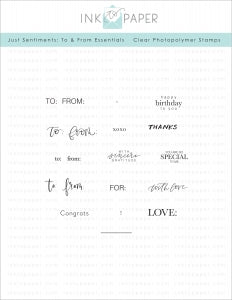 Just Sentiments: To & From Essentials Mini Stamp Set