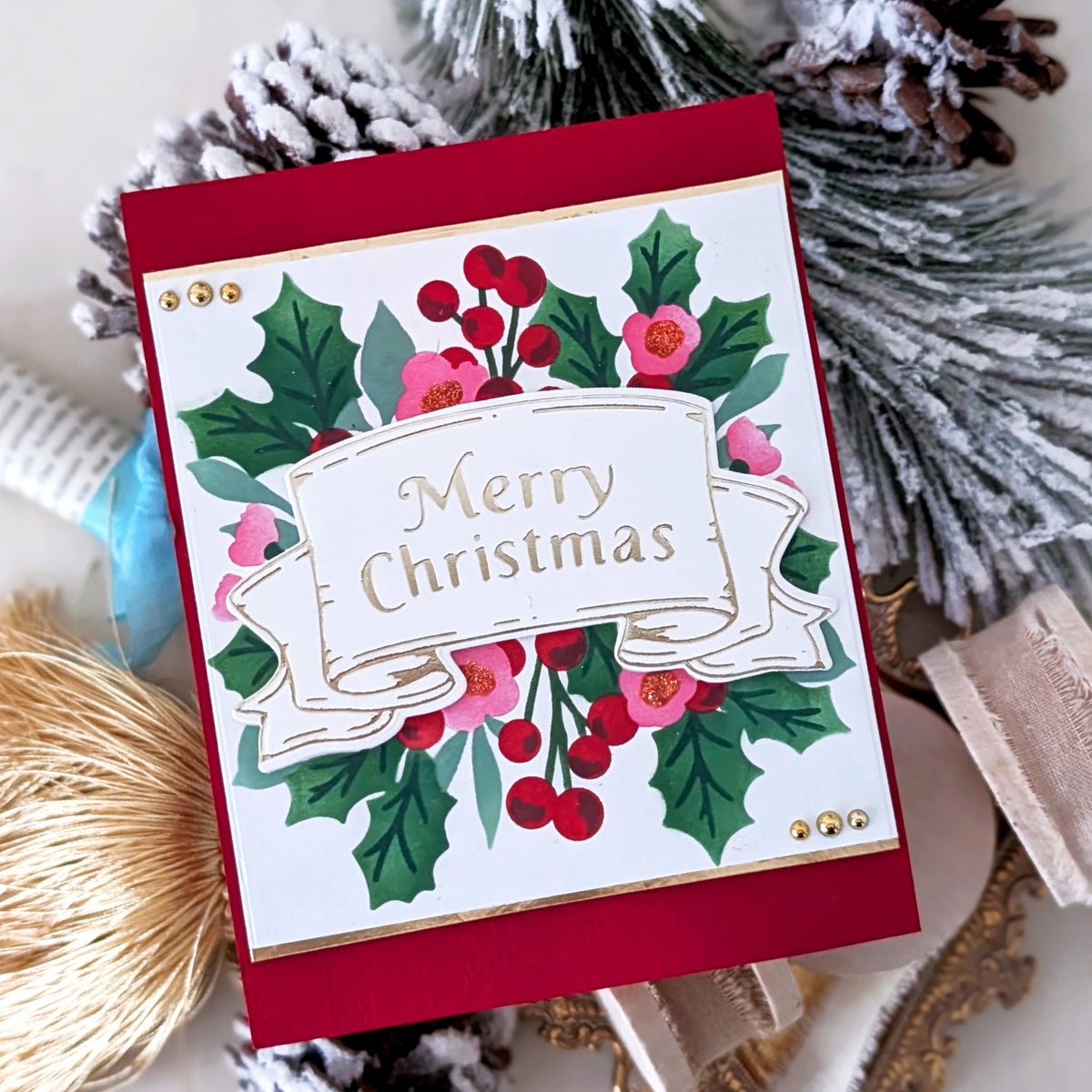 Merry Christmas Banner Stencil Collection (set of 7)