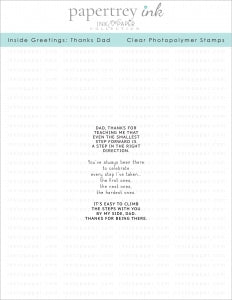 Inside Greetings: Thanks Dad Mini Stamp Set