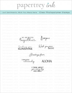 Just Sentiments: Wish You Were Here Mini Stamp Set