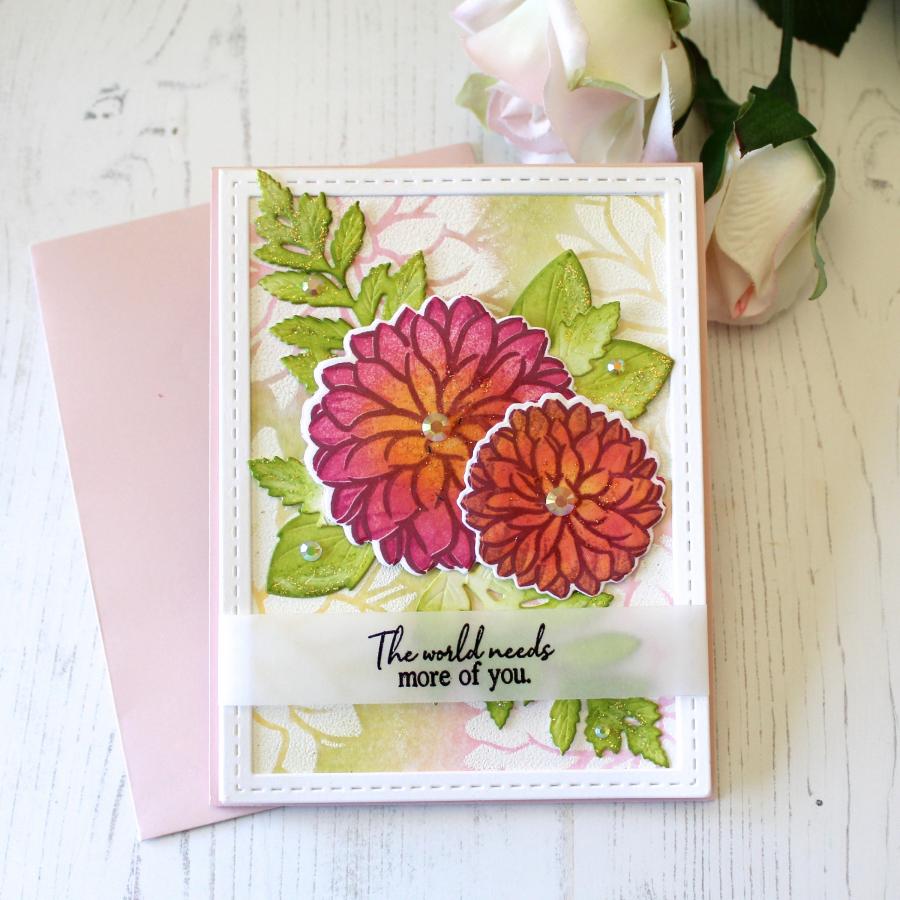 Dahlias Stamp Set + Stencil