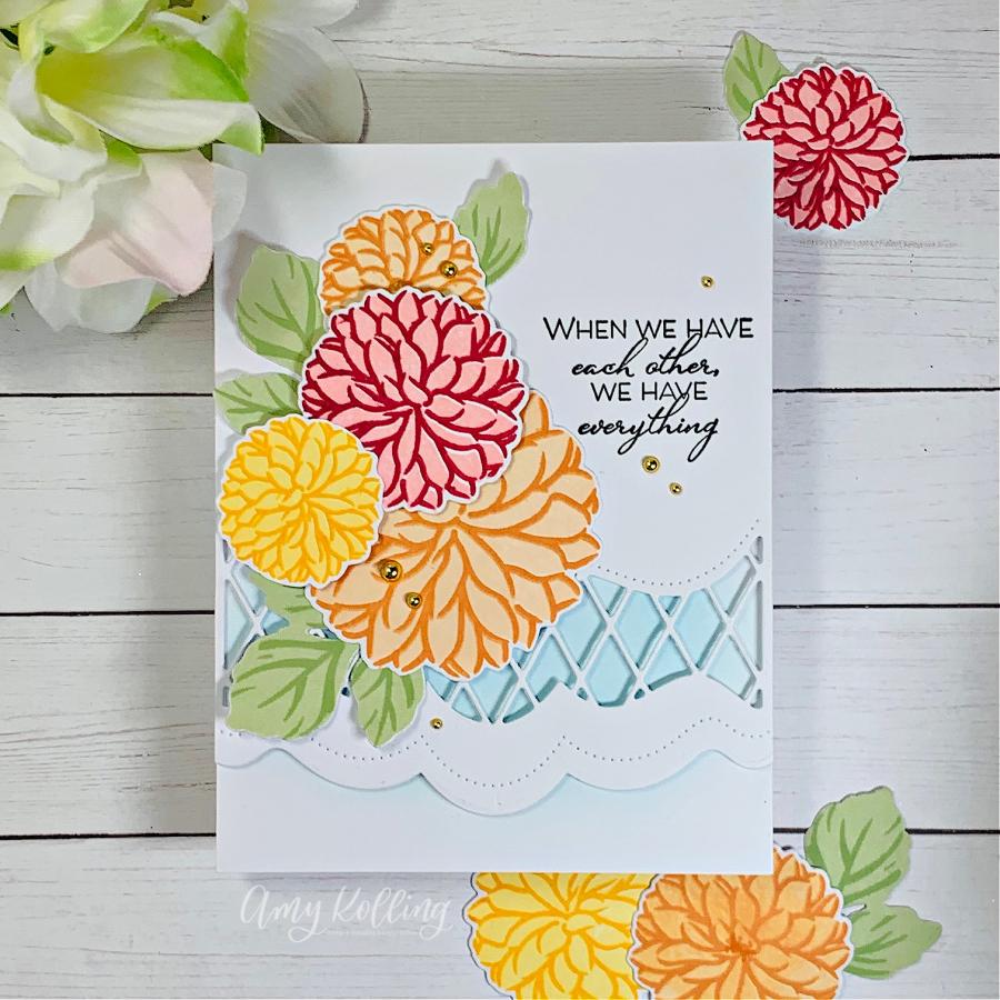 Dahlias Stamp Set + Stencil