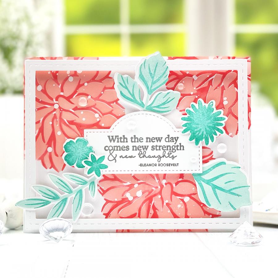 Dahlias Stamp Set + Stencil