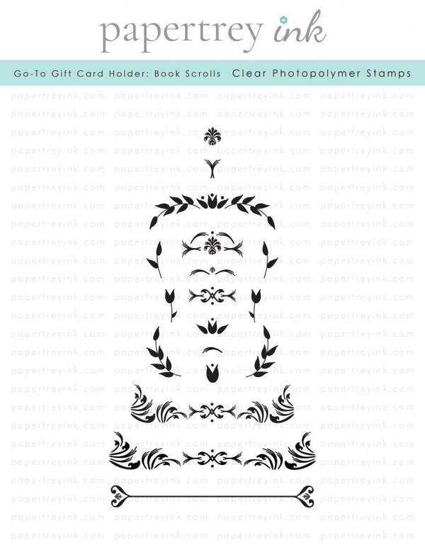Go-To Gift Card Holder: Book Scrolls Stamp Set