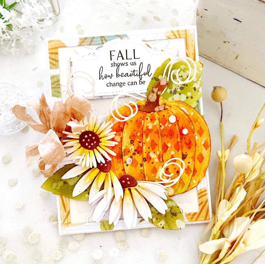 Larger than Life: Fall Sentiments Mini Stamp Set
