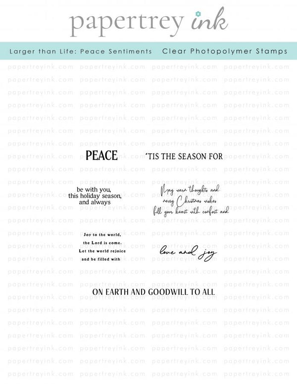 Larger than Life: Peace Sentiments Mini Stamp Set
