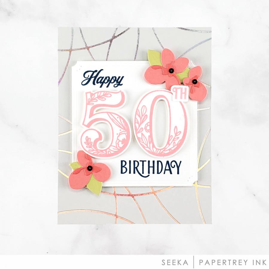 Fancy Floral Numbers Stamp Set