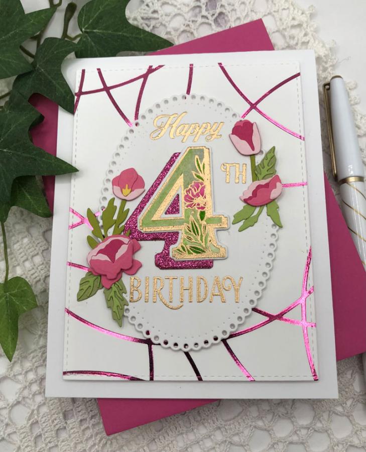 Fancy Floral Numbers Stamp Set