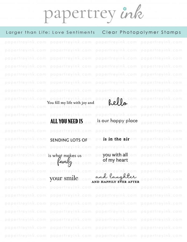 Larger than Life: Love Sentiments Mini Stamp Set