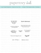 Just Sentiments: From All of Us Mini Stamp Set