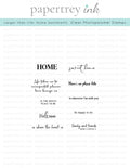 Larger than Life: Home Sentiments Mini Stamp Set