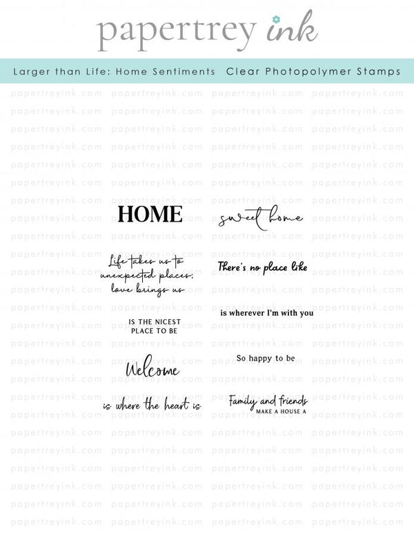 Larger than Life: Home Sentiments Mini Stamp Set