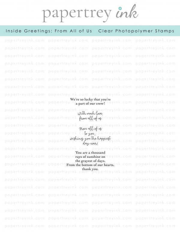 Inside Greetings: From All of Us Mini Stamp Set