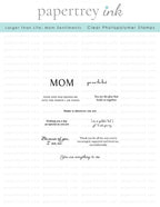 Larger than Life: Mom Sentiments Mini Stamp Set