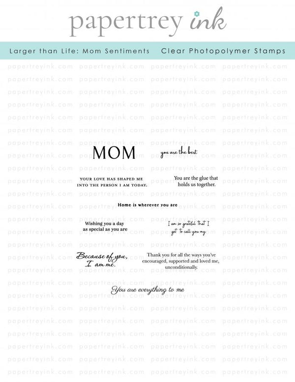Larger than Life: Mom Sentiments Mini Stamp Set