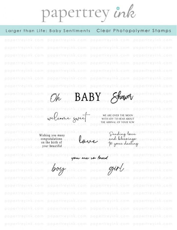 Larger than Life: Baby Sentiments Mini Stamp Set