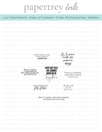 Just Sentiments: Days of Summer Mini Stamp Set