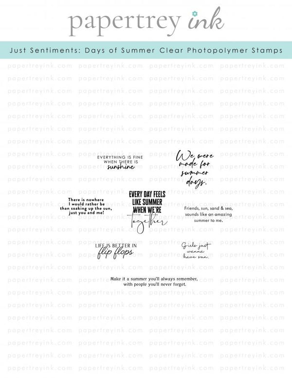 Just Sentiments: Days of Summer Mini Stamp Set