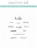 Larger than Life: Hello Sentiments Mini Stamp Set