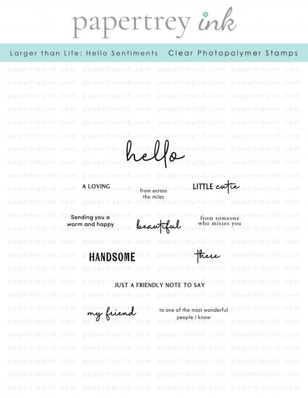 Larger than Life: Hello Sentiments Mini Stamp Set