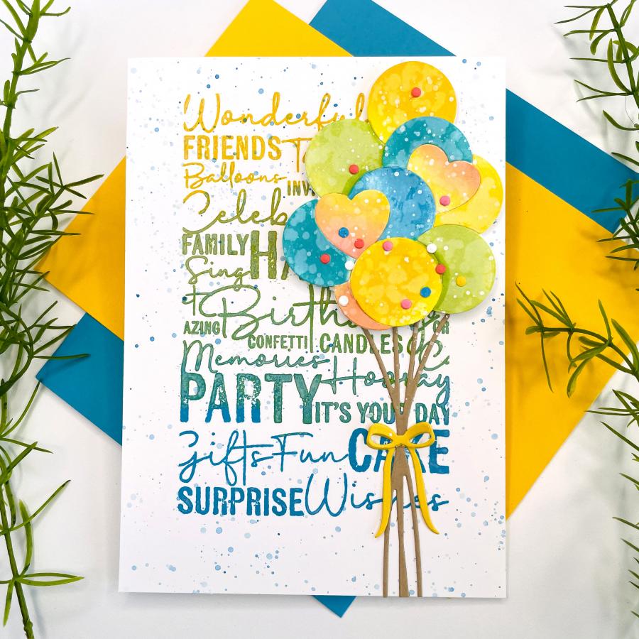 Birthday Wishes Background Stamp Set