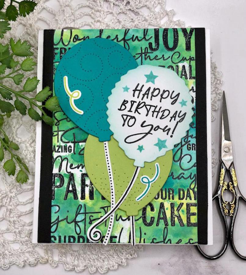 Birthday Wishes Background Stamp Set
