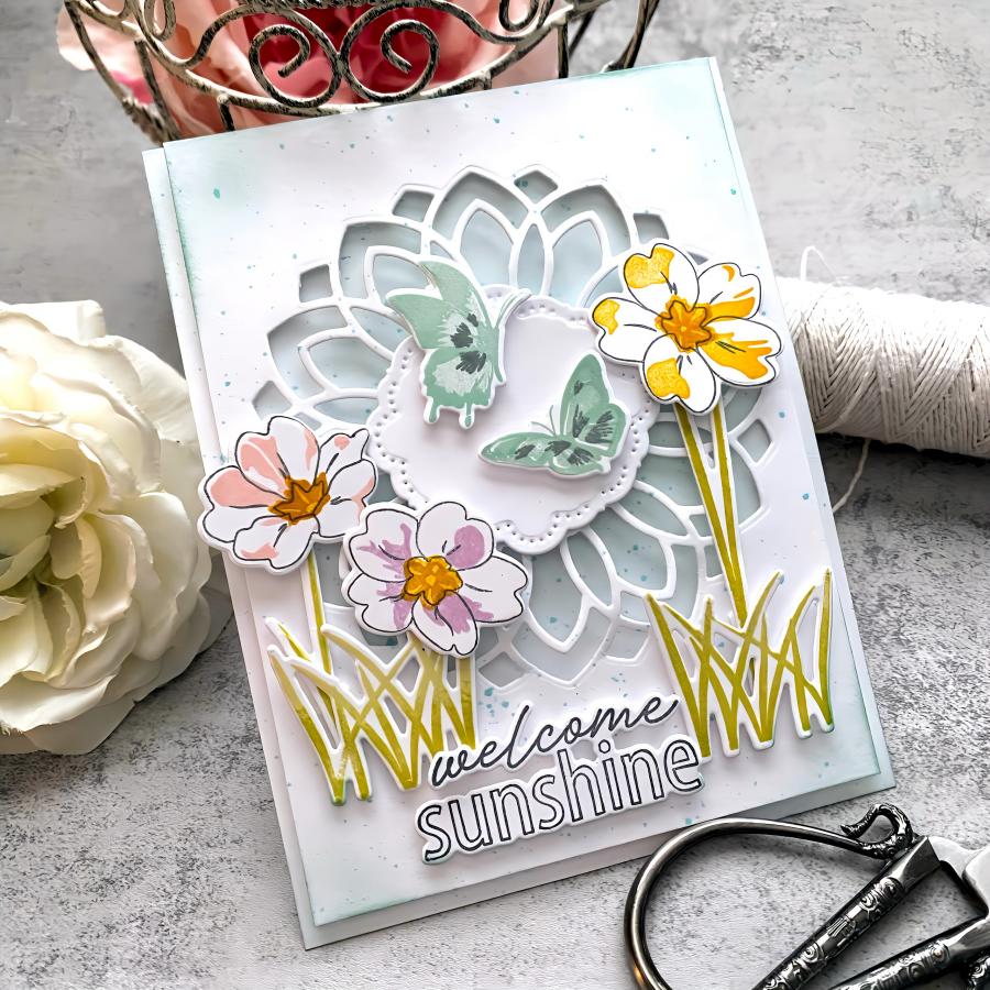 Flutter and Flowers Stamp Set