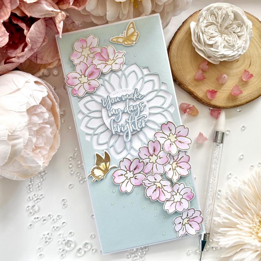 Flutter and Flowers Stamp Set