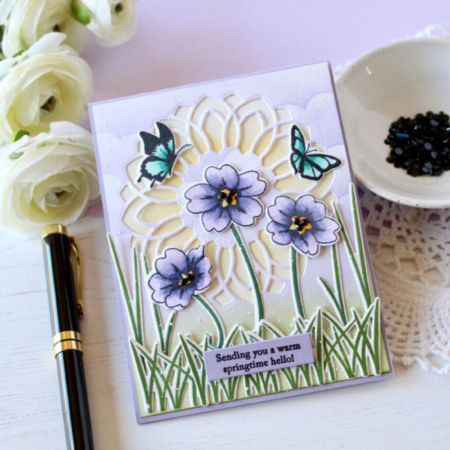Flutter and Flowers Stamp Set