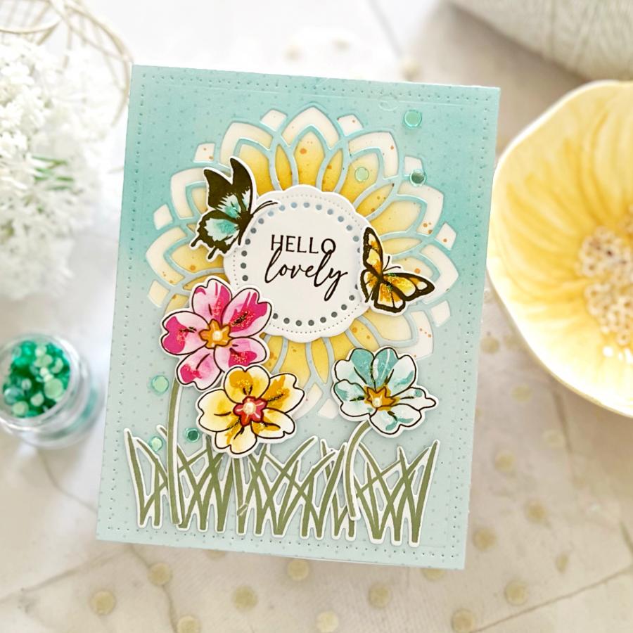 Flutter and Flowers Stamp Set