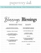This is Big Sentiments: Many Blessings Stamp Set