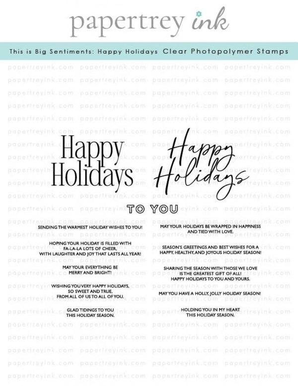 This is Big Sentiments: Happy Holidays Stamp Set