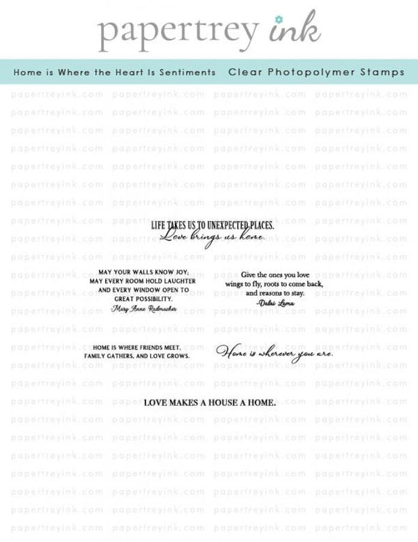 Home is Where the Heart Is Sentiments Mini Stamp Set
