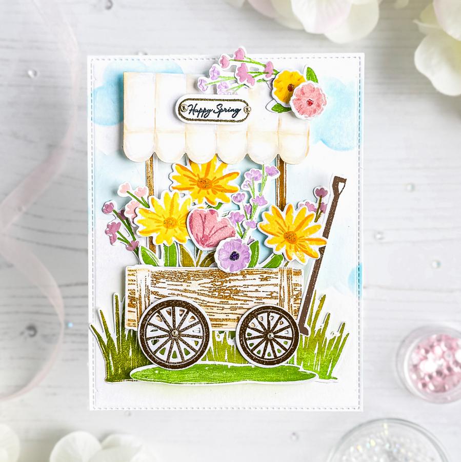 Spring Wagon Stamp Set