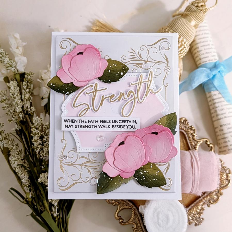 This is Big Sentiments: Strength Stamp Set