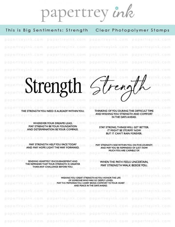 This is Big Sentiments: Strength Stamp Set