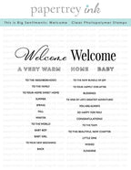 This is Big Sentiments: Welcome Stamp Set