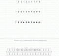 Type Strip Numbers III Mini Stamp Set