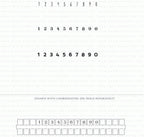 Type Strip Numbers III Mini Stamp Set