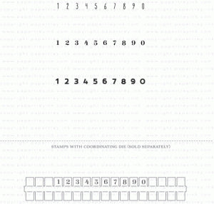 Type Strip Numbers III Mini Stamp Set