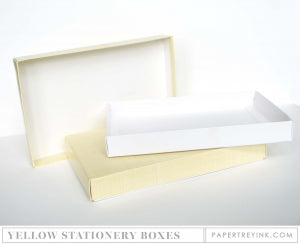 Pale Yellow Stationery Box (2 per package)
