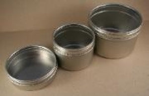 4 oz. Round Clear Top Tin (3 per package)