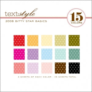 2008 Bitty Star Basics Patterned Paper 8"X8" (45 sheets)