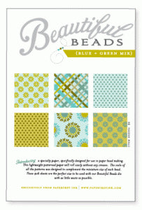 Beautiful Beads Blue &amp; Green 4x6 Paper Pad