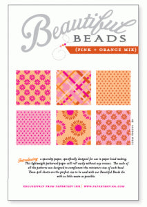 Beautiful Beads Pink &amp; Orange 4x6 Paper Pad