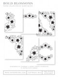 Bold Blossoms Coloring Sheets (18 sheets)