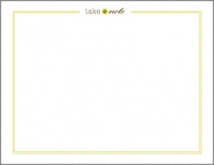Polka Jotz - Green "Take Note" Card Set